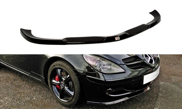 var-ME-SLK-R171-FD1T Mercedes SLK R171 (Standard Stötfångare) Fronstplitter V1 Maxton Design 