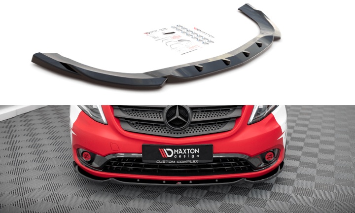 var-ME-VI-W447F-FD1T Vito V-Klass W447 Facelift 2020+ Frontsplitter V.1 Maxton Design 