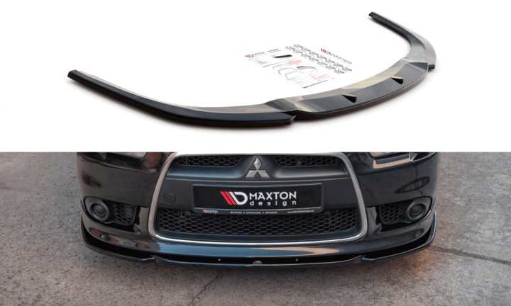 var-MI-LA-8-FD1T Mitsubishi Lancer Sportback 2007-2016 Frontsplitter V.1 Maxton Design 