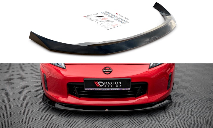 var-NI-370F-FD1T Nissan 370Z Facelift 2012-2020 Frontsplitter V.1 Maxton Design 