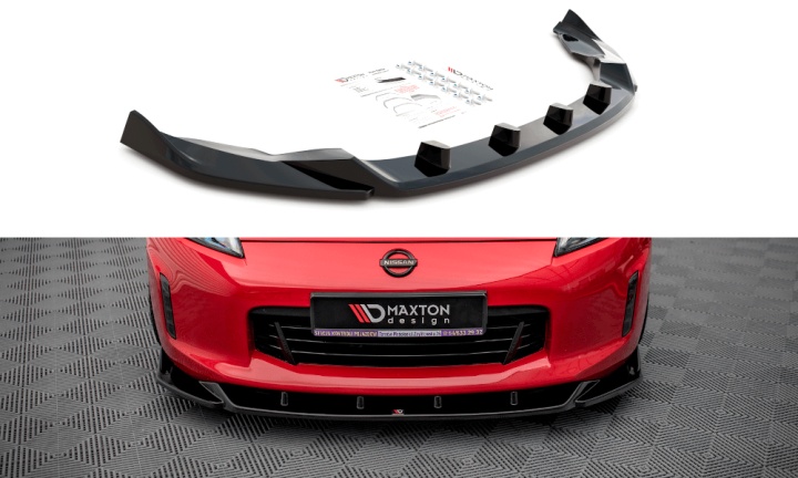 var-NI-370F-FD2T Nissan 370Z Facelift 2012-2020 Frontsplitter V.2 Maxton Design 