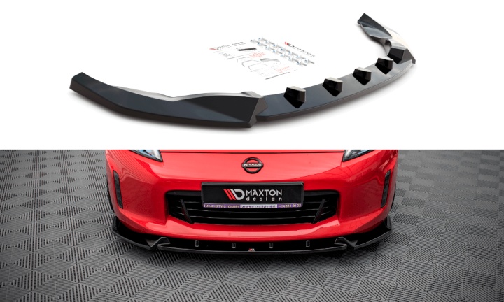 var-NI-370F-FD3T Nissan 370Z Facelift 2012-2020 Frontsplitter V.3 Maxton Design 