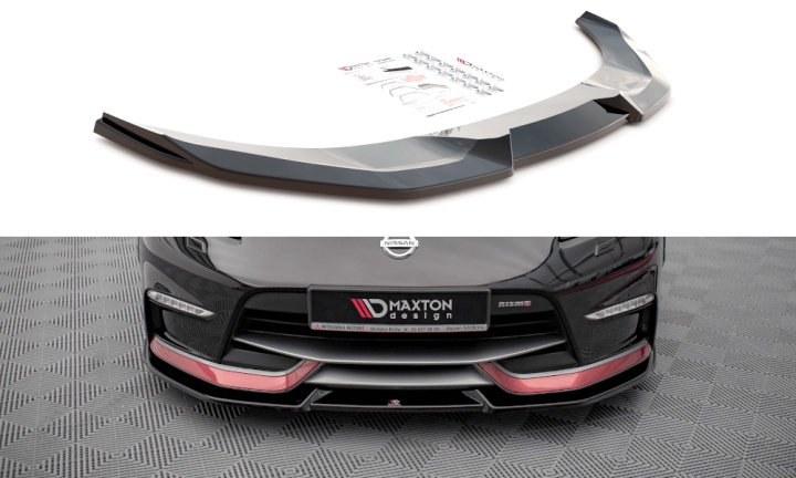 var-NI-370Z-NISMO-FD2T Nissan 370Z Nismo 2014-2020 Frontsplitter V.2 Maxton Design 