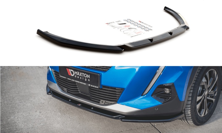 var-PE-2008-2-FD2T Peugeot 2008 MK2 2019+ Frontsplitter V.2 Maxton Design 