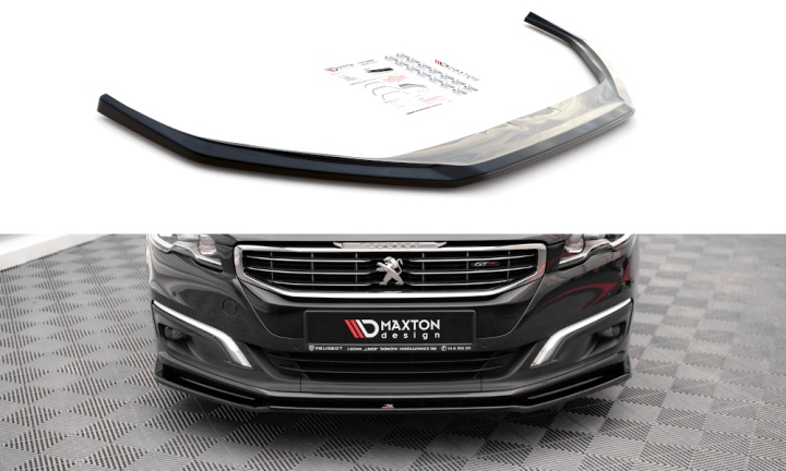 var-PE-508-1F-GT-FD2T Peugeot 508 GT Mk1 Facelift 2014-2018 Frontsplitter V.2 Maxton Design 