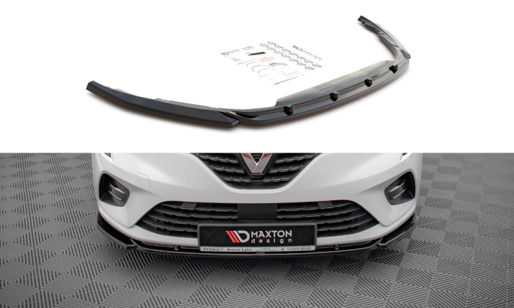 var-RE-CL-5-FD1T Renault Clio Mk5 2019+ Frontsplitter V.1 Maxton Design 