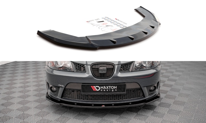 var-SE-IB-3-CU-FD1T Seat Ibiza Cupra Mk3 2004-2008 Frontsplitter V.1 Maxton Design 