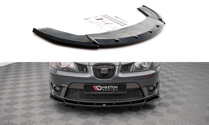 var-SE-IB-3-CU-FD2T Seat Ibiza Cupra Mk3 2004-2008 Frontsplitter V.2 Maxton Design 