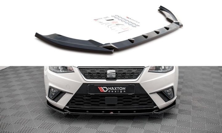 var-SE-IB-5-FD2T Seat Ibiza Mk5 2017-2021 Frontsplitter V.2 Maxton Design 