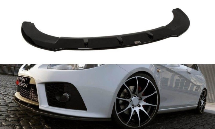 var-SE-LE-2-FR-FD1T Seat Leon Cupra / FR MK2 2005-2009 Frontsplitter V.1 Maxton Design 