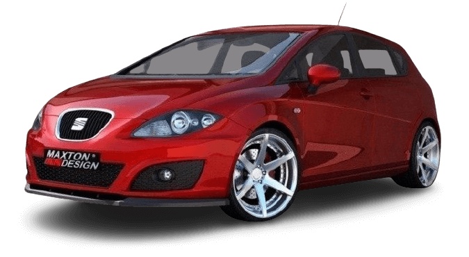 var-SE-LE-2F-FD1T Seat Leon MK2 Facelift 2009-2012 Frontsplitter V.1 Maxton Design 