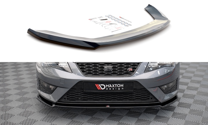 var-SE-LE-3-FR-ST-FD2T Seat Leon FR / Cupra 2012-2016 Frontsplitter V.2 Maxton Design 