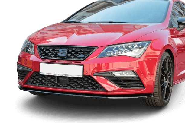 var-SE-LE-3F-CU-FD1T Seat Leon Mk3 Cupra/ FR Facelift 2017-2020 Frontsplitter V.1 Maxton Design 