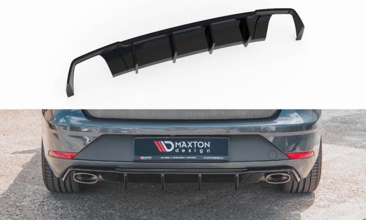 var-SE-LE-3F-CU-ST-RS2T-O Seat Leon Cupra Sportstourer Facelift MK3 2017-2020 Diffuser V.2 Maxton Design 