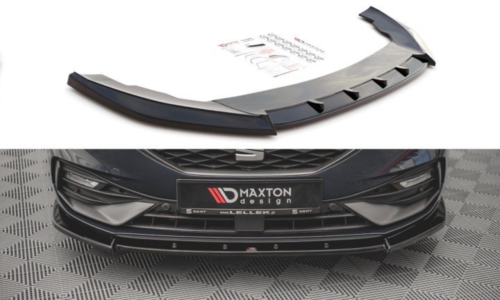 var-SE-LE-4-FR-FD1T Seat Leon FR MK4 2020+ Frontsplitter V.1 Maxton Design 