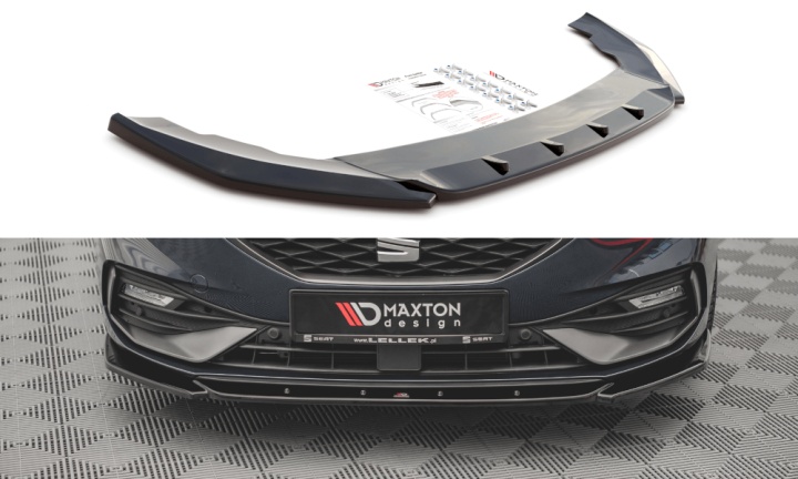 var-SE-LE-4-FR-FD2T Seat Leon FR MK4 2020+ Frontsplitter V.2 Maxton Design 