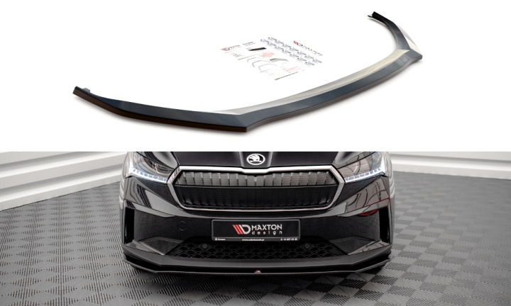 var-SK-EN-1-FD1T Skoda Enyaq iV 2020+ Frontsplitter V.1 Maxton Design 