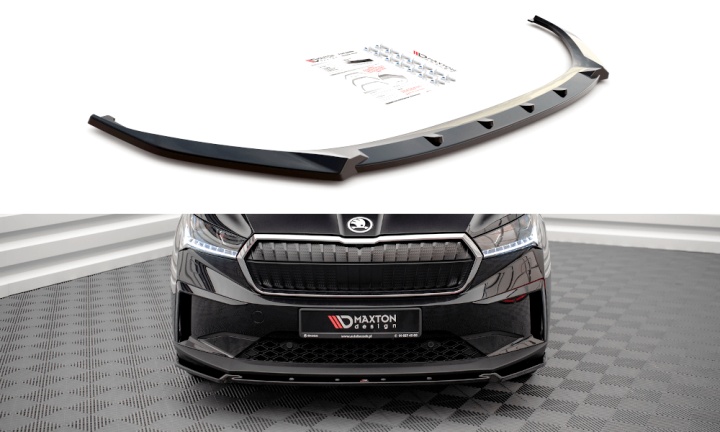 var-SK-EN-1-FD2T Skoda Enyaq iV 2020+ Frontsplitter V.2 Maxton Design 