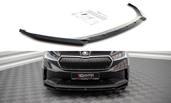 var-SK-EN-1-FD3T Skoda Enyaq iV 2020+ Frontsplitter V.3 Maxton Design 