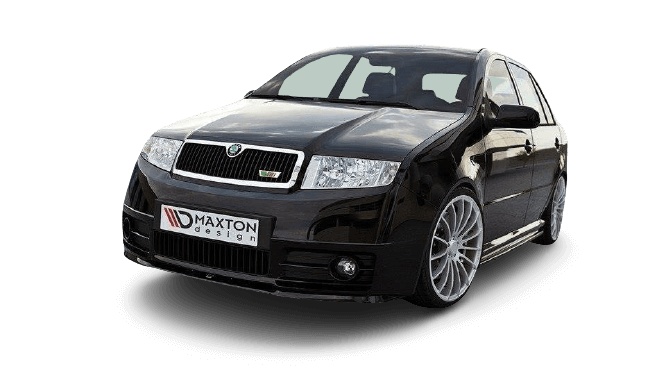 var-SK-FA-1-RS-FD1T Skoda Fabia RS MK1 2003-2007 Frontsplitter V.1 Maxton Design 