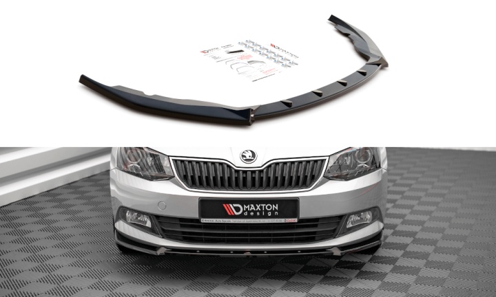 var-SK-FA-3-FD1T Skoda Fabia MK3 2014-2019 Frontsplitter V.1 Maxton Design 