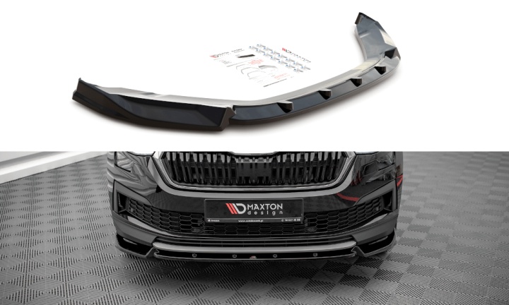 var-SK-KO-1F-FD1T Skoda Kodiaq 2021+ Frontspoiler V.1 Maxton Design 