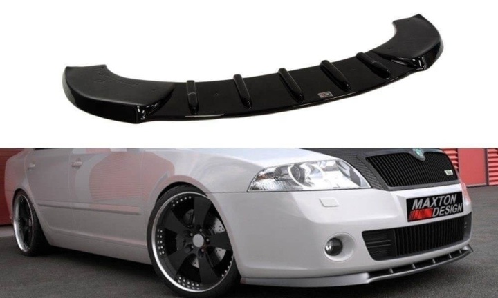 var-SK-OC-2-RS-FD1T Skoda Octavia RS MK2 2005-2008 Frontsplitter V.1 Maxton Design 