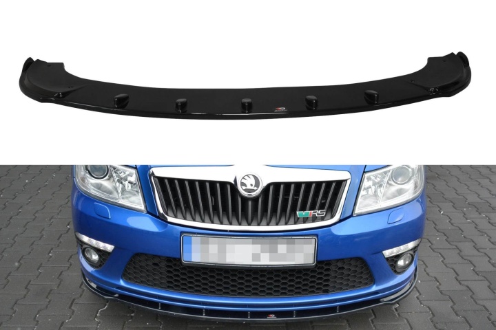 var-SK-OC-2F-RS-FD1T Skoda Octavia RS MK2 Facelift 2008-2013 Frontsplitter V.1 Maxton Design 