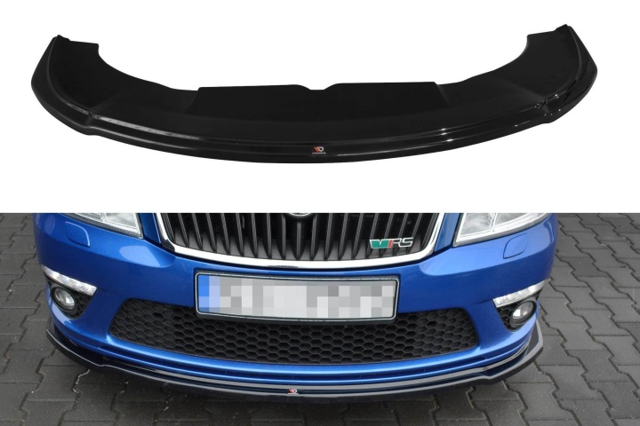 var-SK-OC-2F-RS-FD2T Skoda Octavia RS MK2 Facelift 2008-2013 Frontsplitter V.2 Maxton Design 