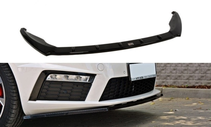 var-SK-OC-3-3F-RS-FD1T Skoda Octavia RS MK3 2013-2016 Frontsplitter V.1 Maxton Design 