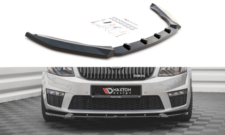 var-SK-OC-3-RS-FD3T Skoda Octavia RS MK3 2013-2016 Frontsplitter V.3 Maxton Design 