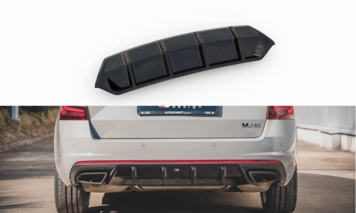 var-SK-OC-3-RS-RS1T Skoda Octavia RS MK3 2013-2019 Diffuser V.1 Maxton Design 