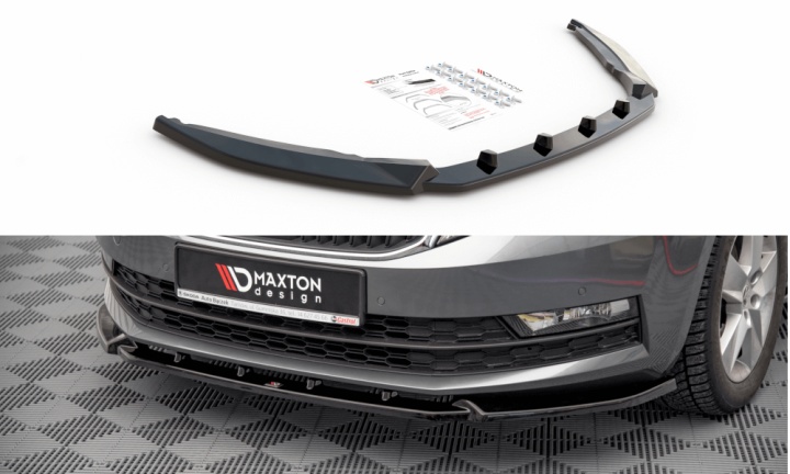 var-SK-OC-3F-FD1T Skoda Octavia 2016-2020 Frontsplitter V.1 Maxton Design 