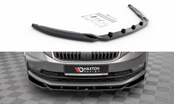 var-SK-OC-3F-FD2T Skoda Octavia 2016-2020 Frontsplitter V.2 Maxton Design 