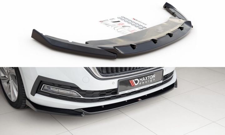 var-SK-OC-4-FD1T Skoda Octavia MK4 2019+ Frontsplitter V.1 Maxton Design 