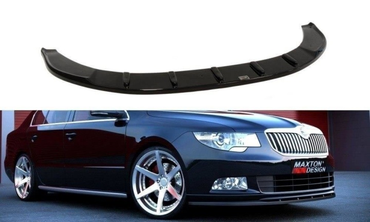 var-SK-SU-2-SPORT-FD1T Skoda Superb Sport Mk2 2008-2013 Frontsplitter V.1 Maxton Design 