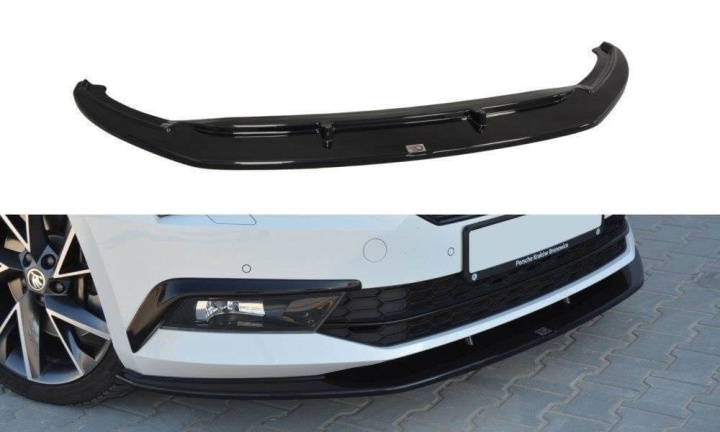 var-SK-SU-3-FD3T Skoda Superb Mk3 2013-2019 Frontsplitter V.3 Maxton Design 