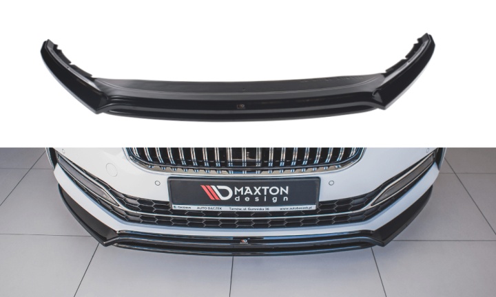 var-SK-SU-3F-FD3T-FD3RT Skoda Superb Mk3 Facelift 2019+ Frontsplitter V.3 Maxton Design 