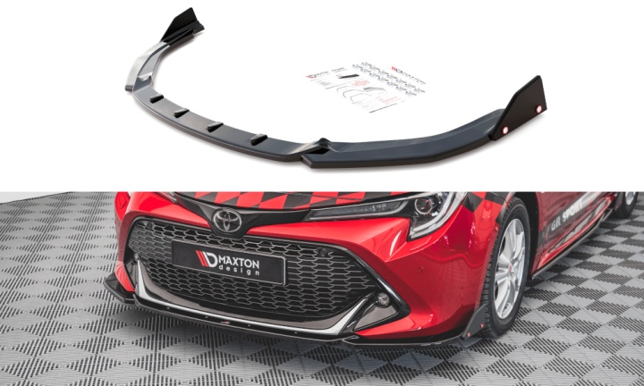 var-TO-CO-12-HB-GR-FD1T-F Toyota Corolla GR Sport Hatchback XII 2019+ Frontsplitter + Splitters V.1 Maxton Design 