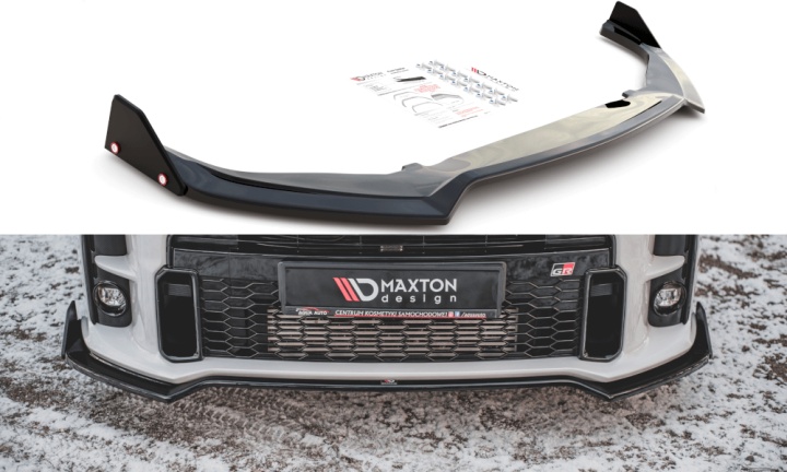 var-TO-YA-4-GR4-FD3T-FSF Toyota GR Yaris 2020+ Front Splitter + Splitters V.3 Maxton Design 