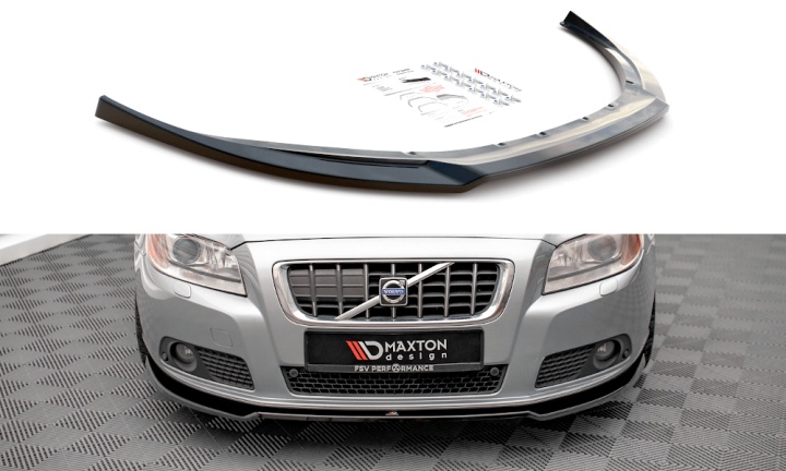 var-VO-V70-3-FD2T Volvo V70 MK3 2007-2013 Frontsplitter V.2 Maxton Design 