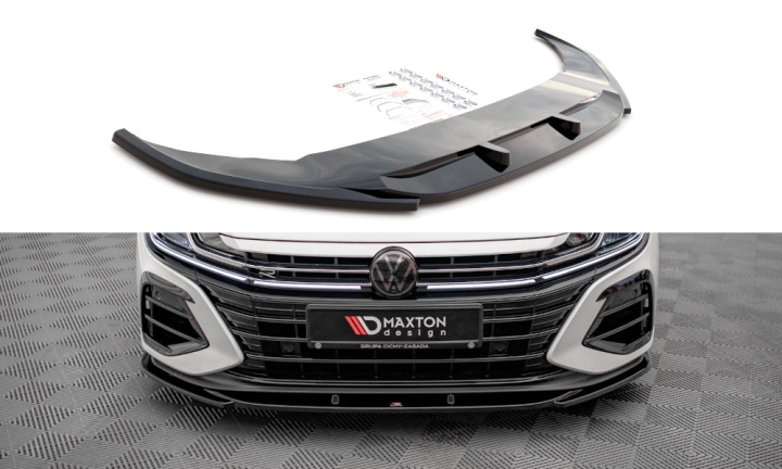 var-VW-AR-1F-R-FD1T VW Arteon R 2020+ Frontsplitter V.1 Maxton Design 