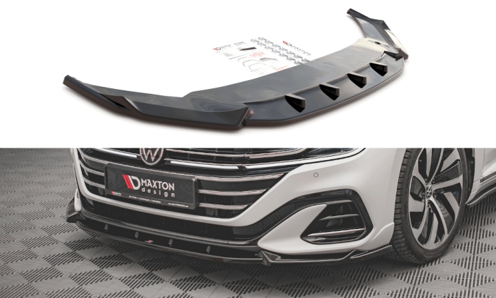 var-VW-AR-1F-RLINE-FD1T VW Arteon R-Line Facelift 2020+ Frontsplitter V.1 Maxton Design 