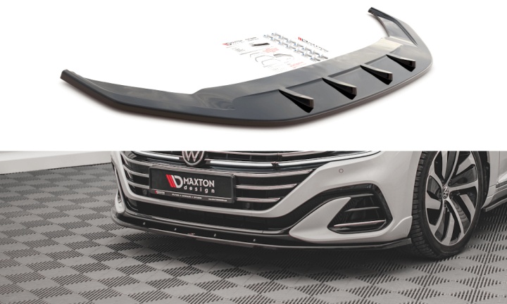 var-VW-AR-1F-RLINE-FD2T VW Arteon R-Line Facelift 2020+ Frontsplitter V.2 Maxton Design 