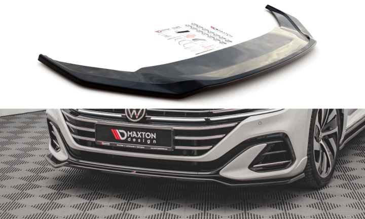 var-VW-AR-1F-RLINE-FD3T VW Arteon R-Line Facelift 2020+ Frontsplitter V.3 Maxton Design 