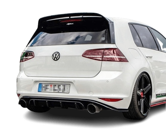 var-VW-GO-7-GTI-CS-RS1T VW Golf 7 GTI Clubsport 2016-2017 Diffuser V.1 Maxton Design 