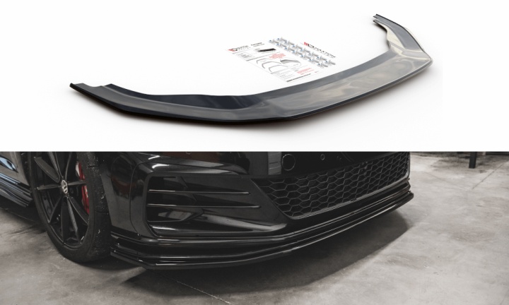 var-VW-GO-7F-GTI-TCR-FD1T VW Golf 7 GTI TCR 2019+ Frontsplitter V.1 Maxton Design