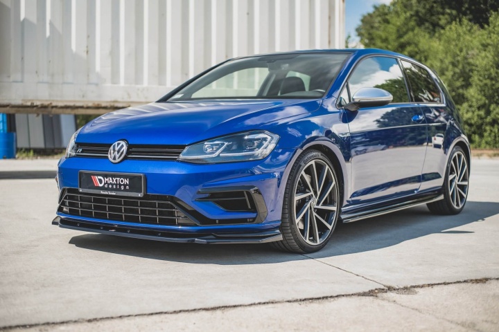 var-VW-GO-7F-R-FD9T VW Golf 7 R Facelift 2017-2019 Frontsplitter V9 (FACELIFT) Maxton Design 