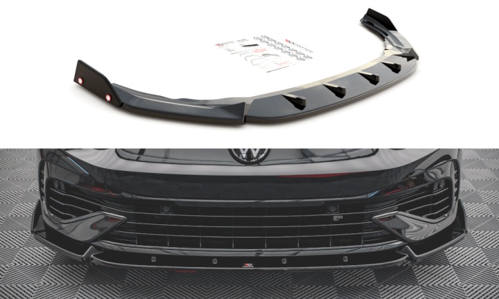 var-VW-GO-8-R-FD2T-FSF VW Golf 8 R 2020+ Frontsplitter + Splitters V.2 Maxton Design 