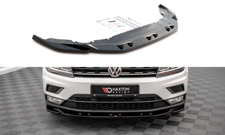 var-VW-TI-2-FD1T VW Tiguan MK2 2015-2020 Frontsplitter V.1 Maxton Design 